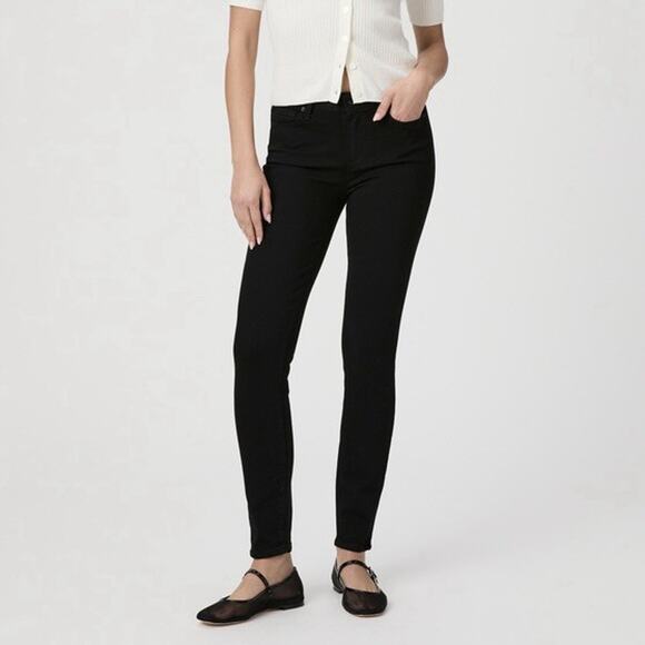 Revolve Paige Size 28 Black Verdugo Ankle Straight Leg Jeans Designer USA - Picture 1 of 7